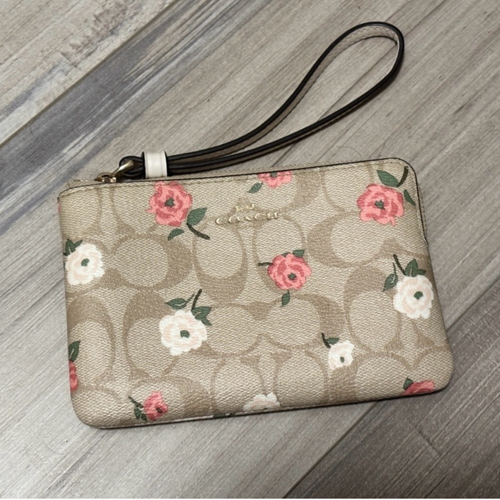 Coach Floral Wristlet
